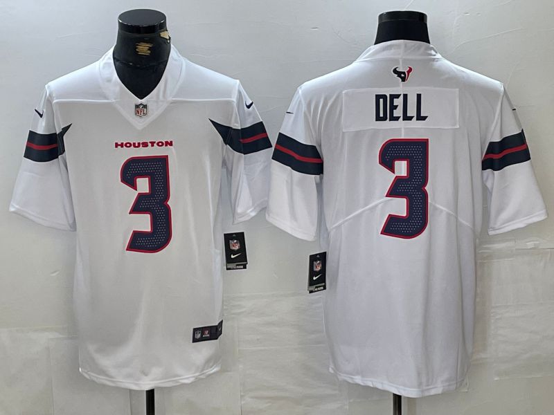 Men Houston Texans #3 Dell White Second generations 2025 Nike Limited NFL Jersey style 1